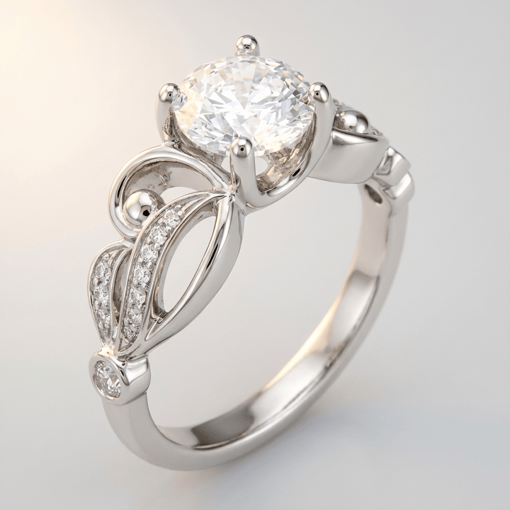 Anel de prata com zircônia em formato infinito, símbolo de amor duradouro, da marca Rose & Oliver.