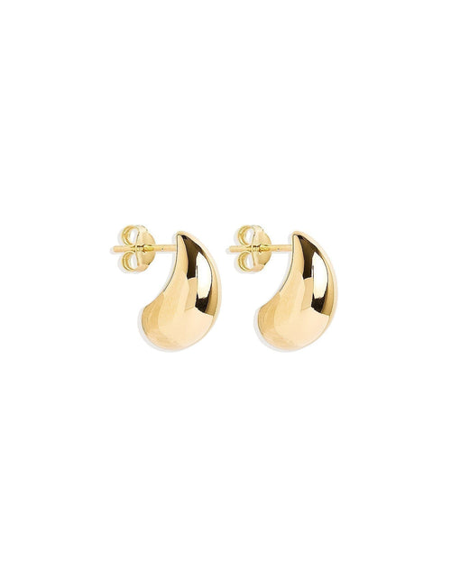 Goldene Tropfohrringe Mato™ von Rose & Oliver, mit elegantem Design aus goldenen Creolen.