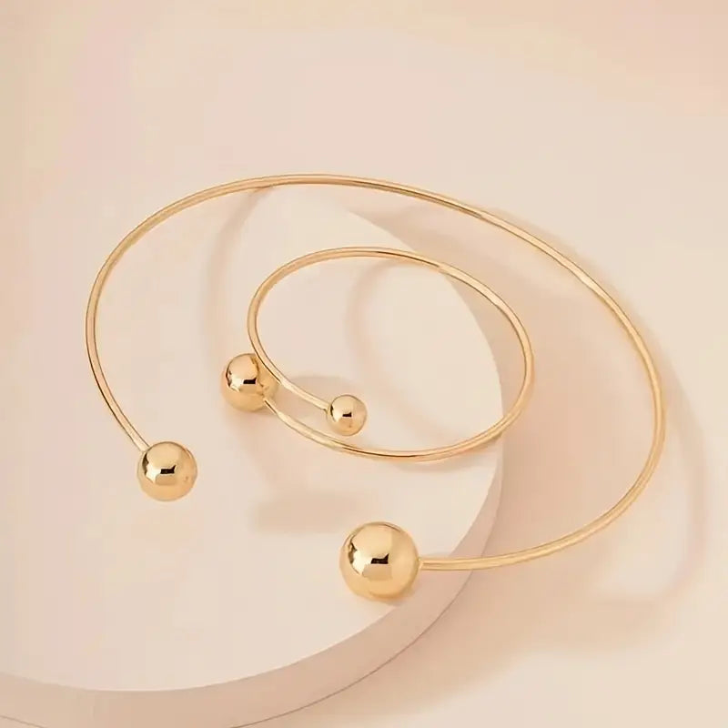 Gold Glow™ Armband-Set von Rose & Oliver, zarte Armbänder mit Goldfinish, ideal für elegante Accessoires.