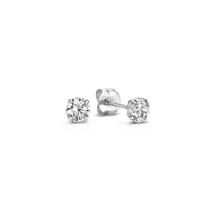 Aretes de oro Rose & Oliver con piedra dorada, estilo delicado y elegante, detalles de argolla con acabado brillante.