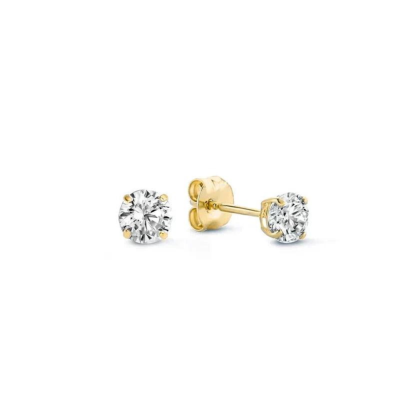 Pendientes de aro Larmes™ con piedra dorada de Rose & Oliver, detalles elegantes en oro de 14 quilates con acabado refinado.