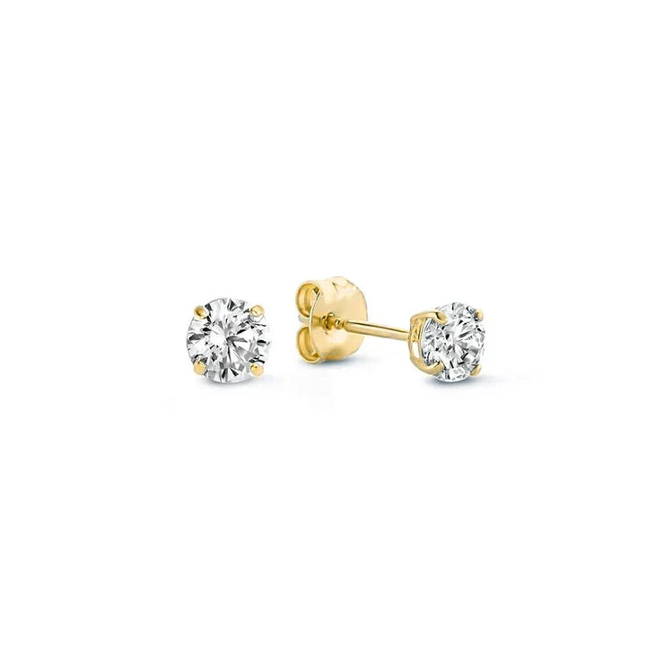 Ringohrringe Larmes™ mit goldenem Stein von Rose & Oliver, elegante Details aus 14-Karat-Gold mit raffiniertem Finish.